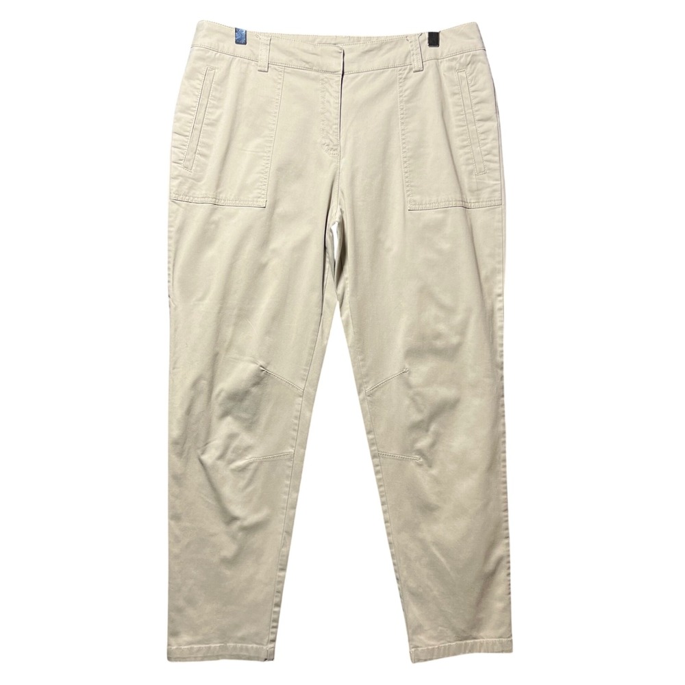Counterparts Womens Khaki Chino Utility Pants Size 10 Beige Tapered Patch Pocket